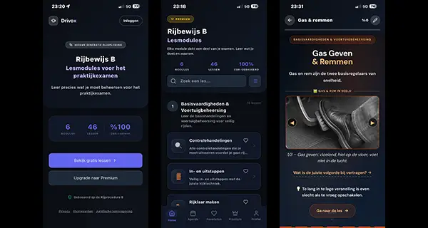 DRIVOX digitale leeromgeving van Rijschool Feka in Eindhoven