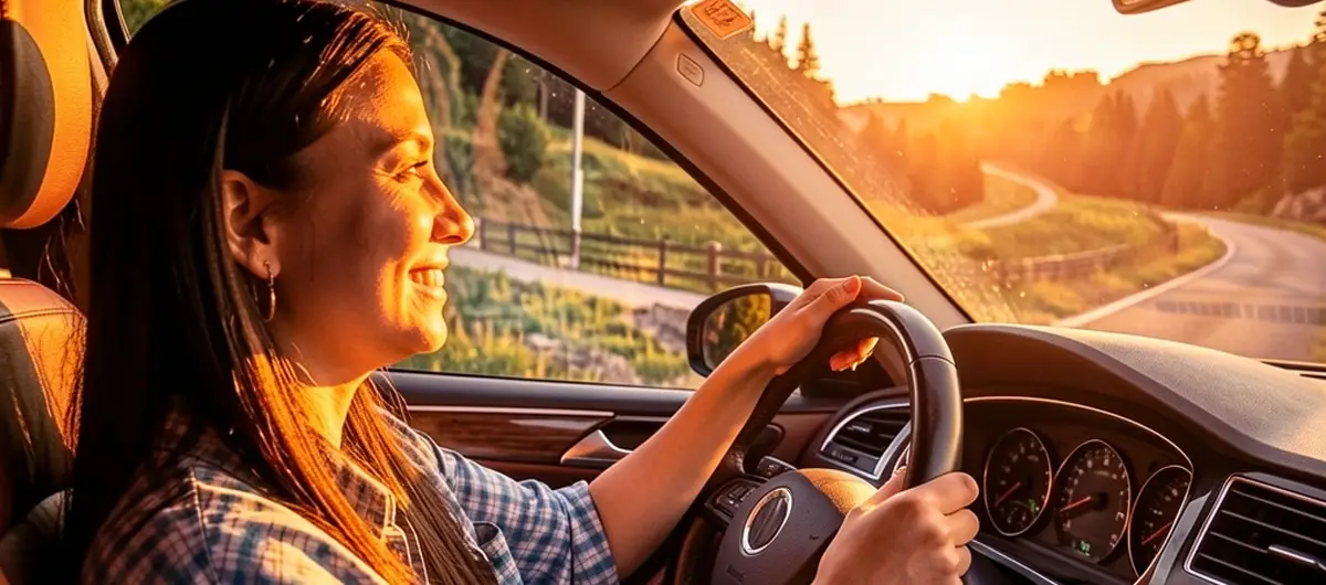 Bestuurder met instructeur in de auto tijdens opfriscursus